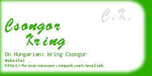 csongor kring business card